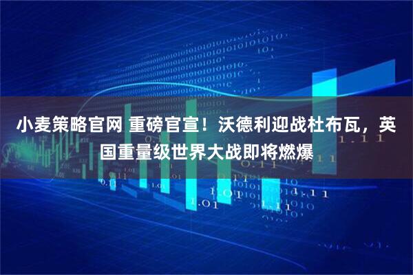 小麦策略官网 重磅官宣！沃德利迎战杜布瓦，英国重量级世界大战即将燃爆